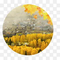 黄色中国二十四节气立秋