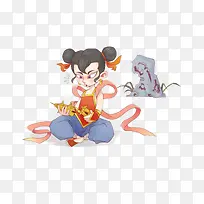 玩耍哪吒图片素材