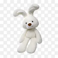 可爱白色玩具小兔子