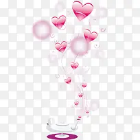 粉色气球样式宣传海报