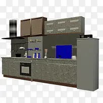 3D厨房场景模型免费下载