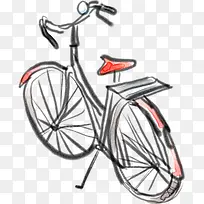 手绘自行车漫画造型