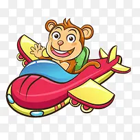 猴子开飞机