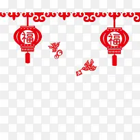 中国风红色喜庆节日剪纸