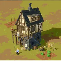 棕色小房子房屋模型