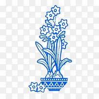 水仙花艺术图案纹样