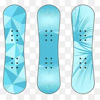蓝色几何背景滑雪板