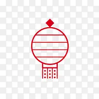 红色线条灯笼