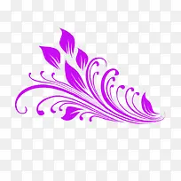 紫色蔓藤花纹
