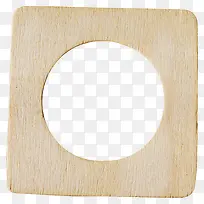 棕色木质圆孔