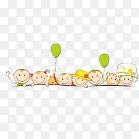 卡通简笔娃娃png