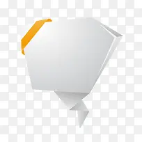 矢量创意立体折纸边框