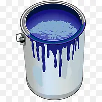 桶装蓝色墙漆