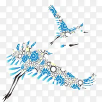 矢量插画仙鹤素材