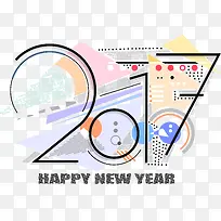 2017新年海报设计素材矢量