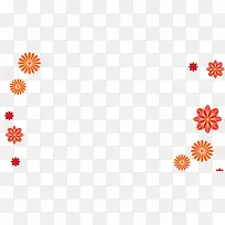 2018春节纸雕花朵边框