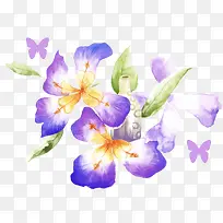 紫色花背景