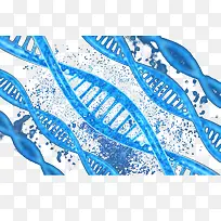 蓝色DNA分子