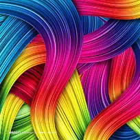 彩虹色线条缠绕壁纸