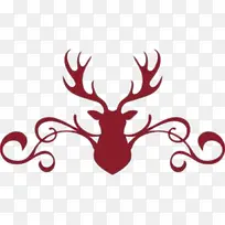 圣诞节红色麋鹿图标