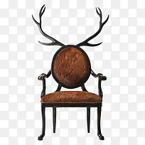 鹿头设计创意靠背椅