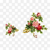 手绘牡丹花