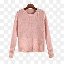 时尚粉色毛衣