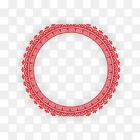 一个红色喜庆的圆环