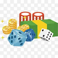 金币矢量骰子