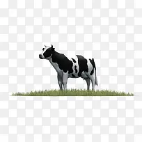 卡通草原上的牛