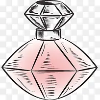手绘钻石粉色香水