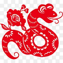 蛇年创意剪纸新年