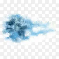 创意合成蓝色的云朵烟雾