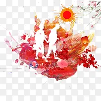 彩色手绘画作