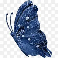 蓝色漂亮装饰蝴蝶