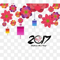 2017春节花绘高清免扣素材