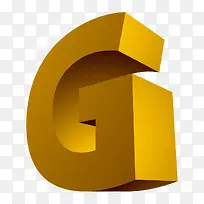3D英语字母G
