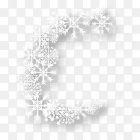 创意卡通装饰英文字母雪花字母C