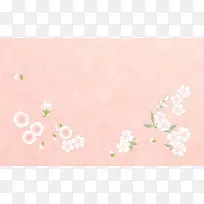 手绘粉色花朵淡雅壁纸