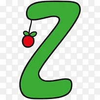 创意圣诞英文字母Z