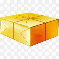 黄色包装好的礼物盒