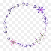 紫色花圈图片素材