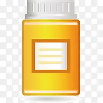 黄色塑料药瓶元素