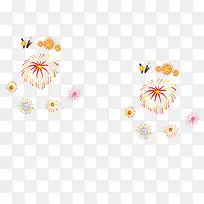 美丽的烟花彩色