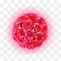 圆形玫瑰花束