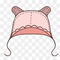 卡通粉色小帽子