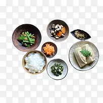 青菜米饭豆腐