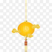 春节金色灯笼挂饰
