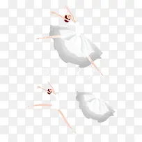 舞蹈 芭蕾舞 矢量图 白色