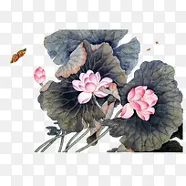 立绘荷花高清免抠素材图片